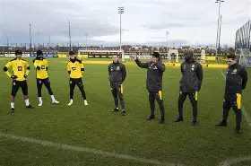 包含多特蒙德球员庆祝进球，功成身退展望未来的词条